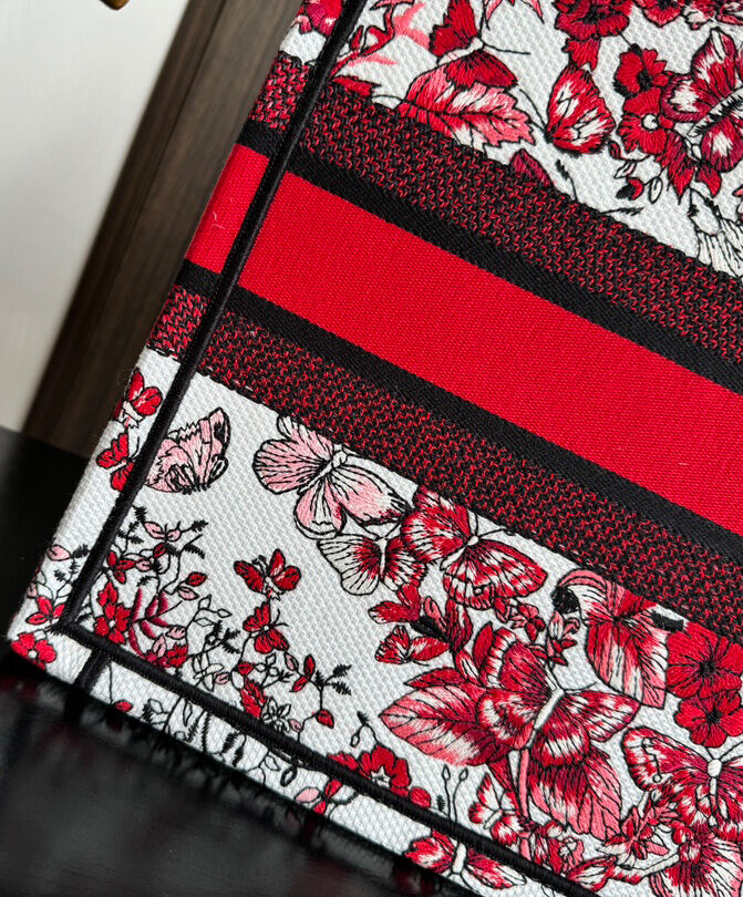 Christian Dior Medium Dior Book Tote Red